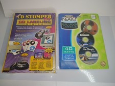 New CD Stomper Pro CD Labeling System Kit SEALED  Bonus 40 Pack 