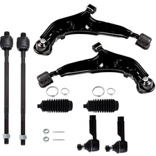 Front Lower Control Arm Ball Joint Tie Rod & Rack Bellow For 96-99 Infiniti I30