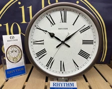 CASE of 6 Rhythm Musical Wall Clock 12 Melody “SONORA” CMH765UR06 Roman  Classic