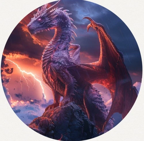 Hayleybug 1 oz Magmara Dragon Silver Art Round Mintage 15 w/ COA