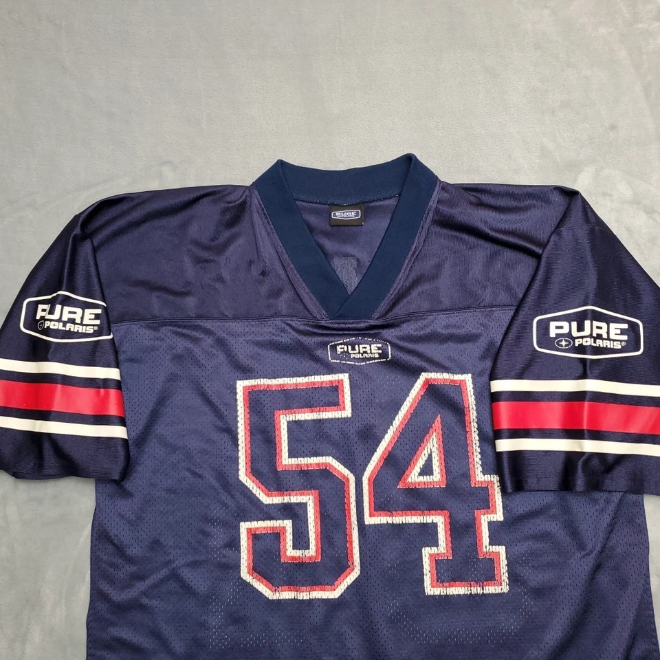 Vintage Pure Polaris Jersey Shirt Men L Navy Red 54 ATV Racing Mesh Y2K Moto Tee - Image 4 of 4