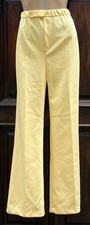 Vintage 60s Yellow Double Knit Pants Size S