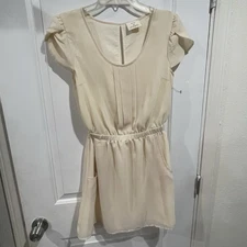 Urban Outfitters Pins & Needles Cream Dress Short Sleeve - Size M