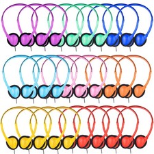 Classroom Kids Headphones Bulk 18 Pack for School Students Children Teen Boys...
