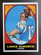 1967 Topps Lance Alworth #123 EX Vintage Football Card San Diego Chargers HOF
