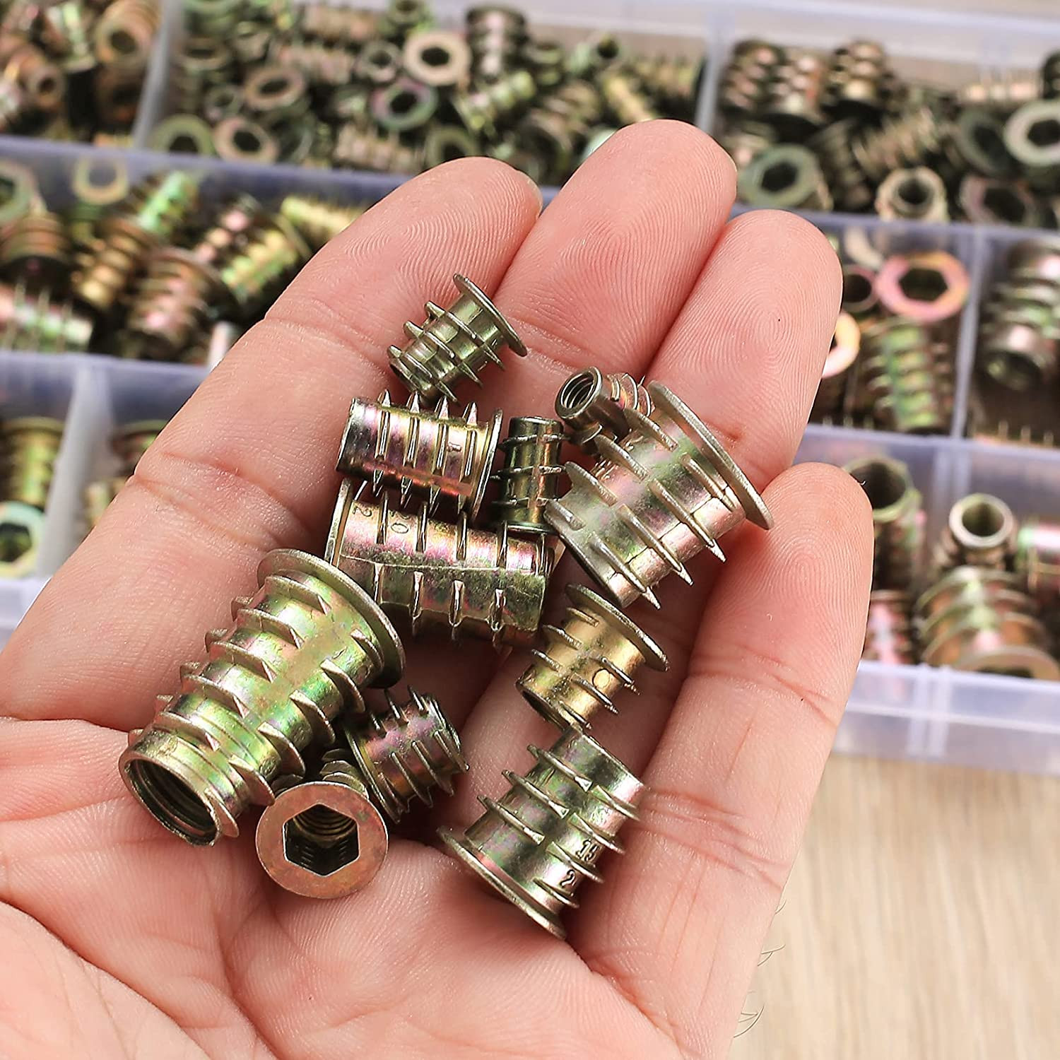 230 Pcs Threaded Inserts Nuts Assortment Tool Kit - 11 Sizes Metric M4/M5/M6/M8/
