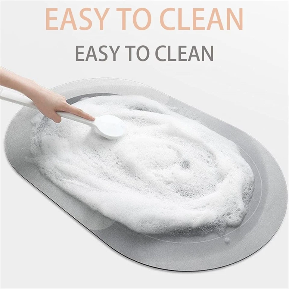 Badematte rutschfest saugfähig Badvorleger Läufer Badezimmerteppich - Bild 3 von 4