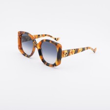 New GUCCI GG1257S 004 Light Cluster Havana/Gradient Blue 53-22-145 Sunglasses