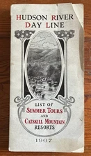 1907 Hudson River Day Line List Of Summer Tours And Catskill Mountain Resorts