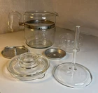 Vintage Pyrex Flameware 7756-B Glass Percolator Coffee Pot Complete 4-6 Cup 6C