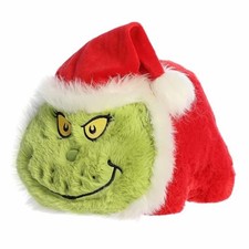Aurora Dr. Seuss Santa Grinch Spudsters Plush Stuffed Anima Toy 9" 15294