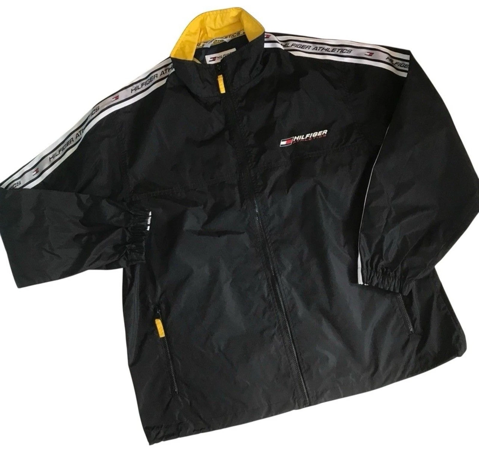 Vintage 90s Tommy Hilfiger Athletics Windbreaker Jacket Waterproof Nylon X-Large