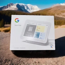 Nest Hub 7 Smart Touchscreen Display Google Asst GA01331-US 2nd Gen Chalk NIOB