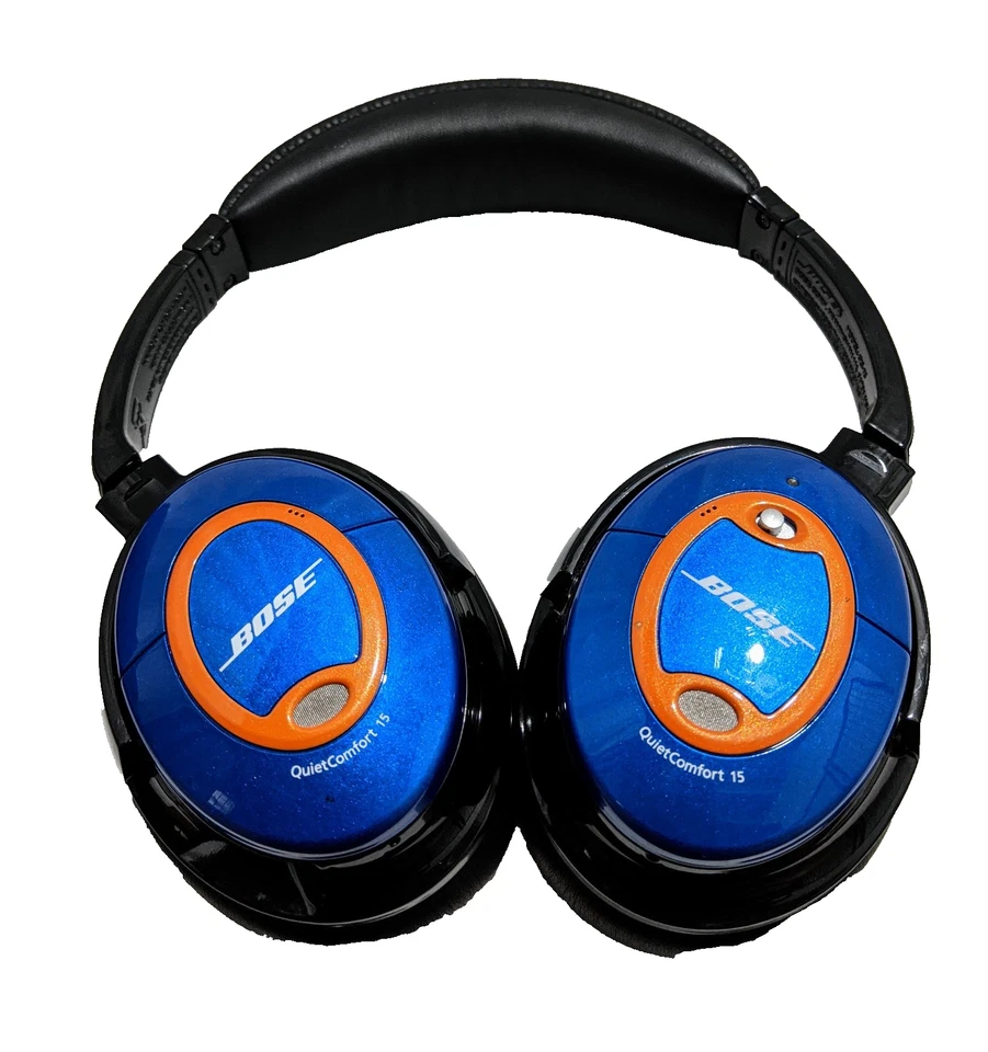 Bose QC15 QuietComfort 15 Limited Edition Blue & Orange Over-ear Headphones - Image 2 of 3