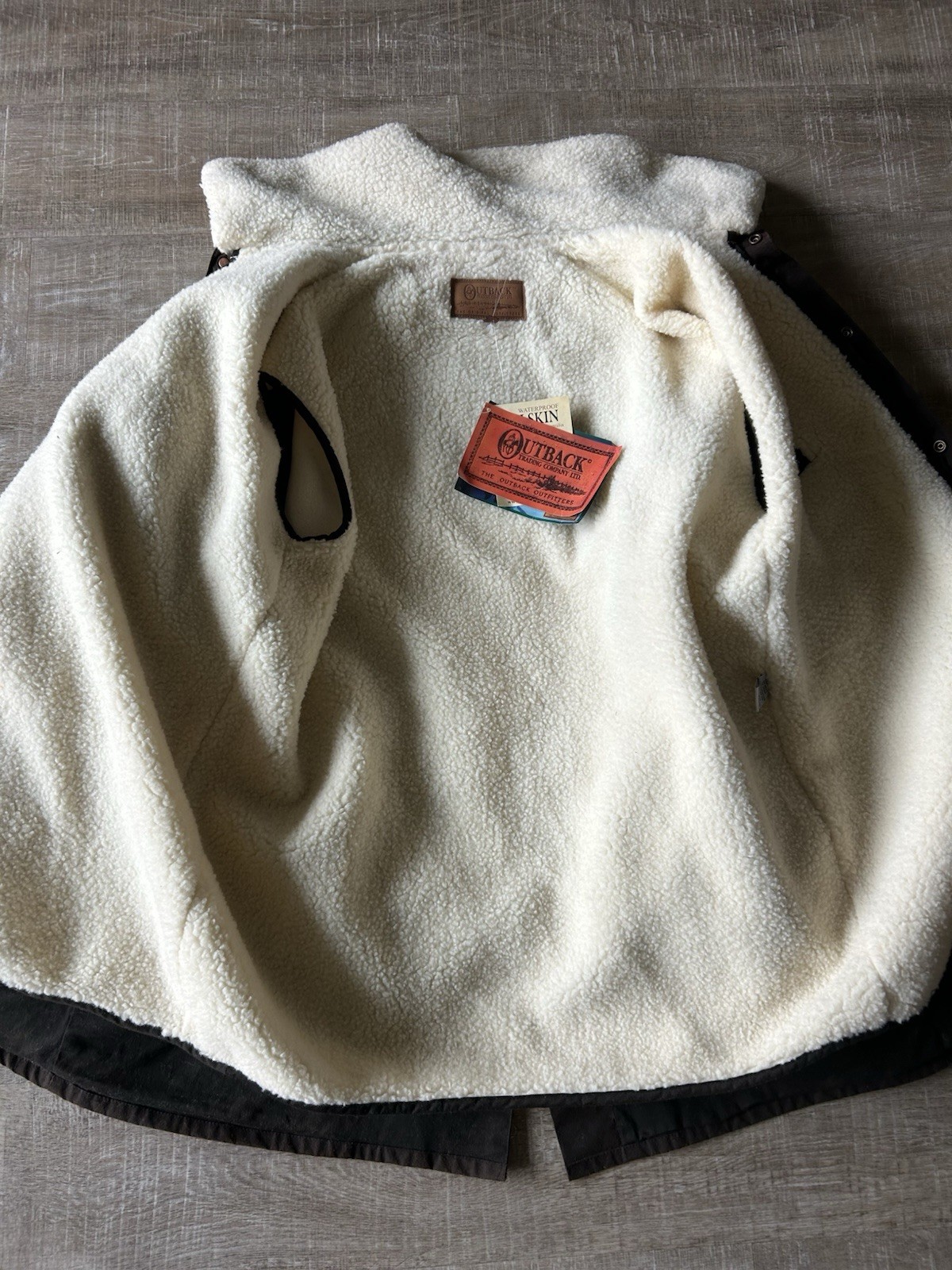 Outback Trading Co Oilskin Duster Coat 2XL NWT Wool Liner Waterproof Western image 4