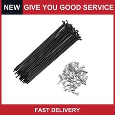 Bike Bicycle Spokes 14G 140MM Mountain Bike Spokes Steel Black 36Pcs