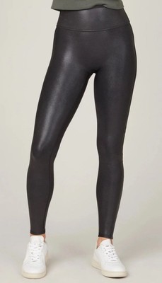 NWT New SPANX 2437 Faux Leather Leggings Black Sz XL Soft Sexy Retail $98