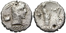 R&ouml;mische Republik L. Roscius Fabatus AR Denar Serratus (64 v. Chr.) - Gens...