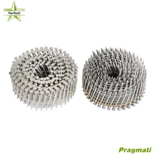 3600 Pcs 2" × .09" Ring Shank Stainless Siding Nail 15 Degree Wire Coil US