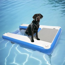 Inflatable Water Ramp for Dogs 60" L x 40" W, Holds Up to 230 LBS