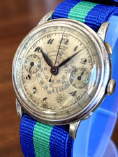 Cronografo LUCIEN Swiss Ruota a Colonne da Riparare Chronograph Watch Vintage