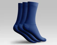 3-Pack Men’s Classic Blue Egyptian Cotton Socks – Timeless Style & Comfort (USA)