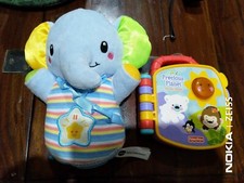 2x BABY SOFT TOYS LOT Vtech SNOOZE & SOOTHE Elephant + FP Precious Planet Sounds