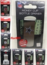NFL,MLB Team Metal Money Clip Bottle Opener
