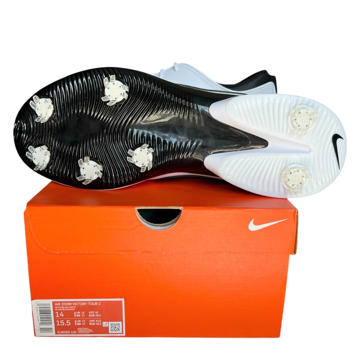 Size 14 - Nike Air Zoom Victory Tour 2 White Black for sale 