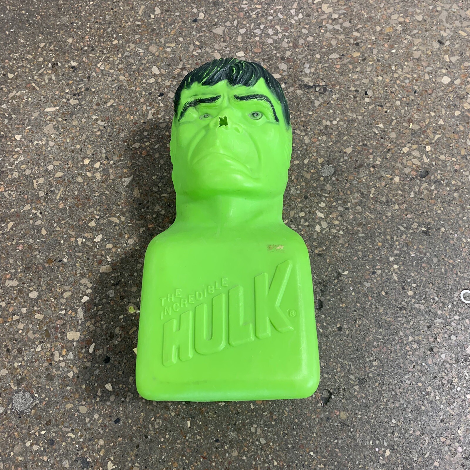 Vintage 1978 Marvel Comics The Incredible Hulk Blowmold CoinBank 1978 HTF 10.5