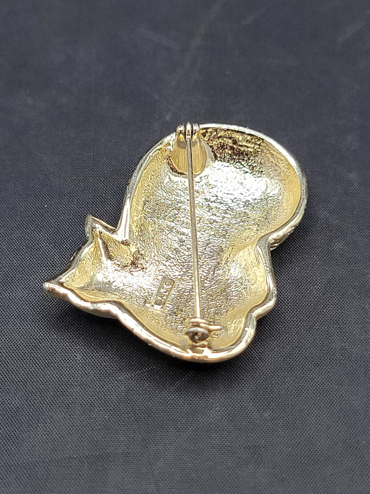 Cat Brooch Floral Patchwork Pattern Gold Tone Fas… - image 9