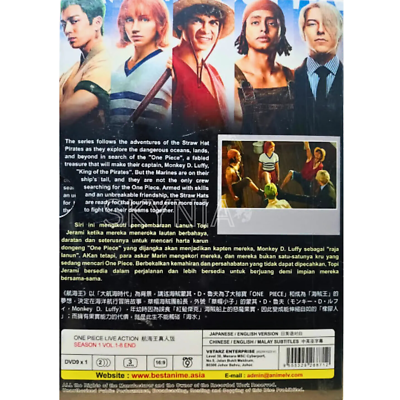 ONE PIECE - LIVE ACTION Season 1 (Vol. 1-8 END) English Dubbed All