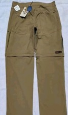 NWT PRANA Women's Katak Convertible Hiking Pants Earth Beige Adj Waist Small
