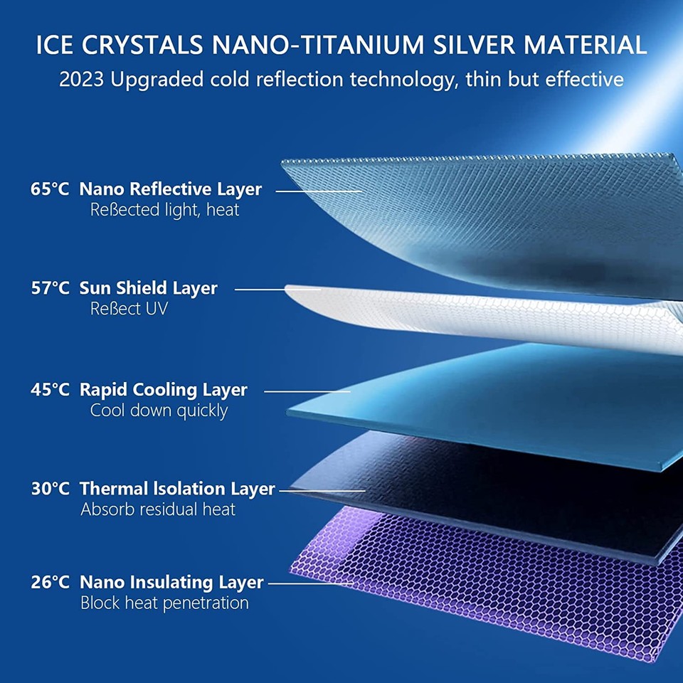 Large Car Sun Shade Visors SUV Windscreen Sunshade Car Cover Protectors Cooler E - Foto 10