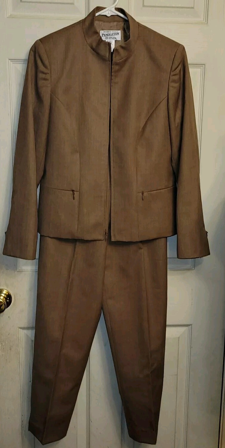 Pendleton Full Zip Jacket Wool Lined Chocolate Hi… - image 1