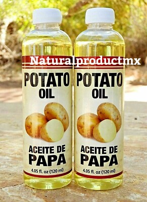(2) Aceite de Papa   Potato Oil Clarifies dark Areas Cracked By Plantimex