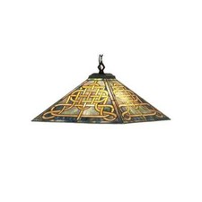 Meyda Lighting 17Sq Knotwork Mission Pendant,...