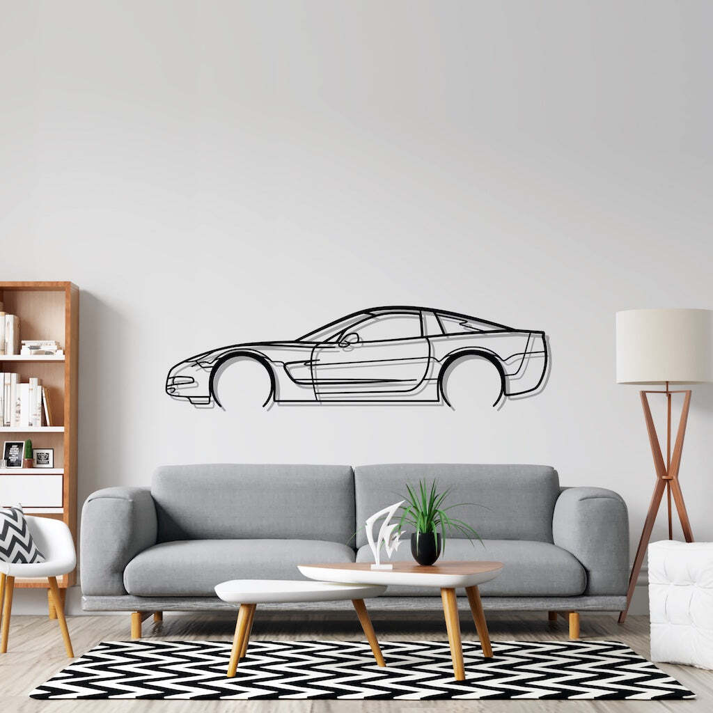 Wall Art Home Decor 3D Acrylic Metal Car Auto Poster USA Chevrolet Corvette C5