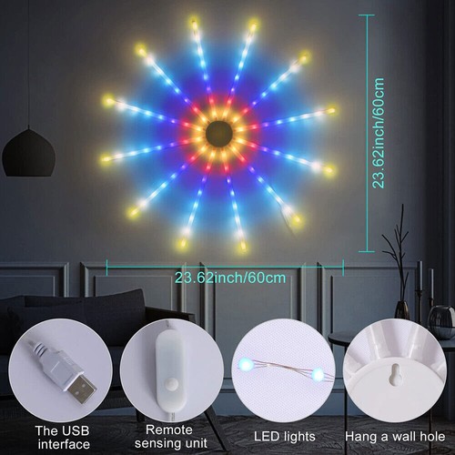 Smart USB Firework LED Fairy string Light RGBIC WS2812B Meteor Starburst lights - Picture 6 of 16