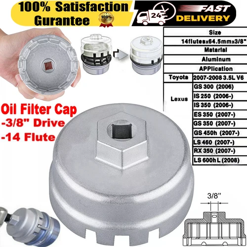 Oil Filter Wrench For Toyota, Corolla & Lexus 4 Cylinder Prius Matrix Rav4 Auris