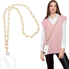 Phone Crossbody Strap Universal Metal Phone Chain Detachable Phone Lanyard