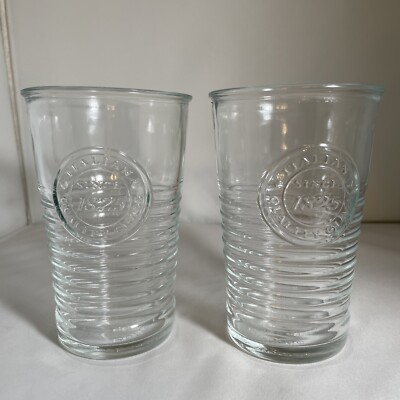 2 Bormioli Rocco Italian Quality 16oz Glasses