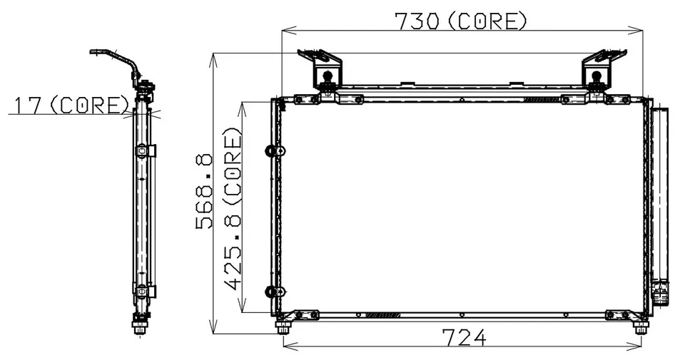 Condensador de aire acondicionado DENSO 477-0519 para Honda Odyssey 99-04 Foto 3 de 3