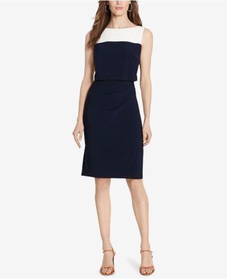 Nwt $289 American Living Women'S Blue Two-Tone Pleated Popover Dress Size  12 | eBay
