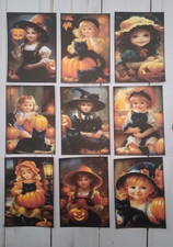 9 Halloween Girls Handmade Pocket Letter Cards Scrapbooks Junk Journals Crafts