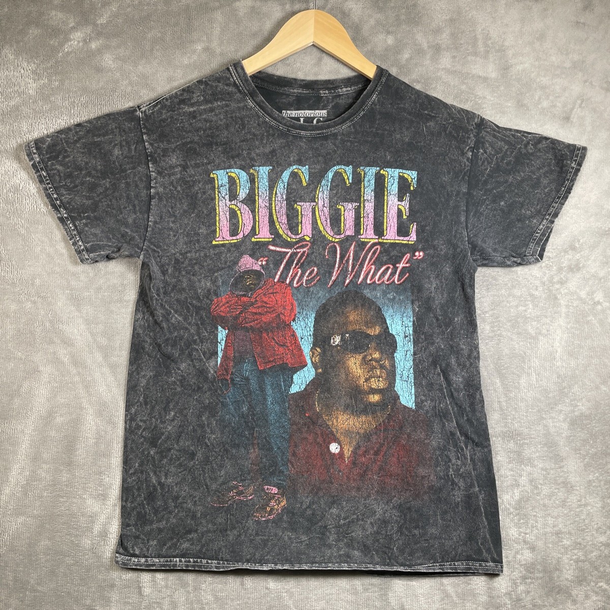 VTG Biggie T-shirt! Men's M Gray Ti-dye The Notorious Smalls