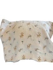 Lulujo Baby 100 Cotton Muslin Swaddle Blanket, 47 x 47-Inches, Little Fawns