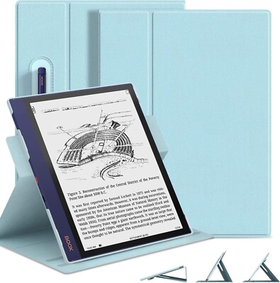 DONGZHU Hülle für Boox Note Air 2/2 Plus 10,3'' PU Leder Slim Case Blau
