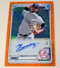 2020 Bowman Chrome Yoendrys Gomez Orange Shimmer Prospect Refractor AUTO/25