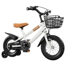 14 Inch/16 Inch Wheels Kids Bike With Training Wheels Basket Toddler Bike S1B8